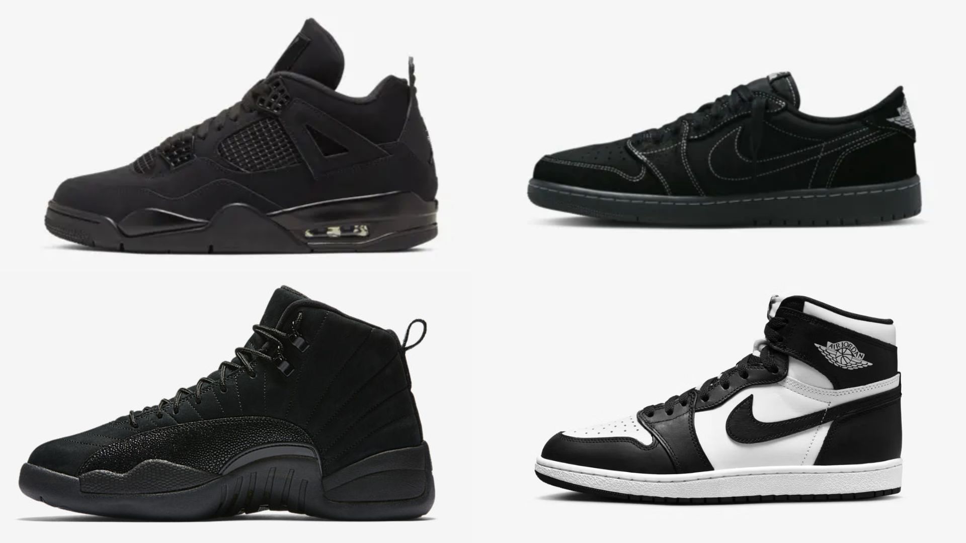 These black Air Jordan sneakers have irresistible charm and style.