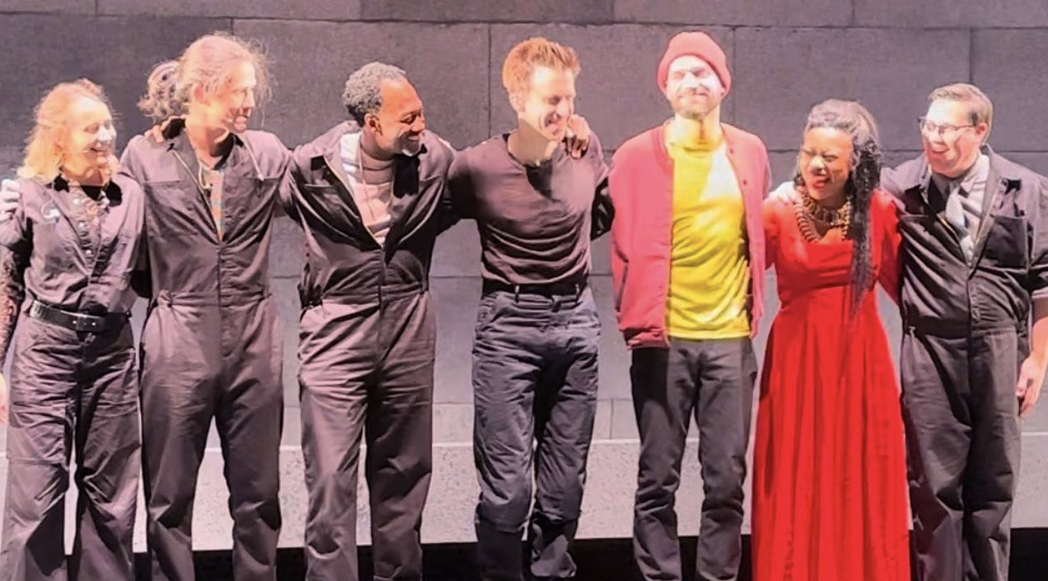 Creel with his colleagues at the first preview of Walk on Through (Image via Instagram/@realgavincreel)