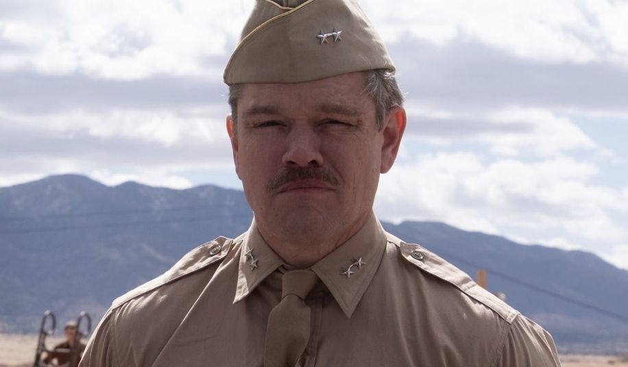 Matt Damon in Oppenheimer (Image via Syncopy and Universal Pictures)