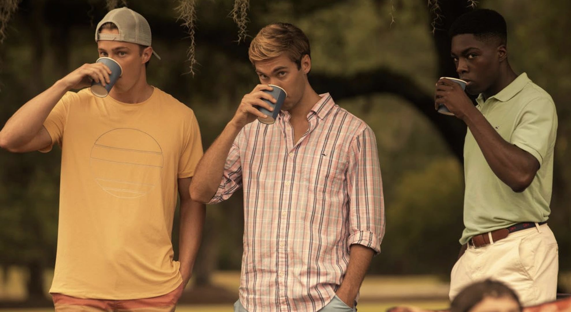 Austin North, Deion Smith, and Drew Starkey in Outer Banks (Image via Netflix)