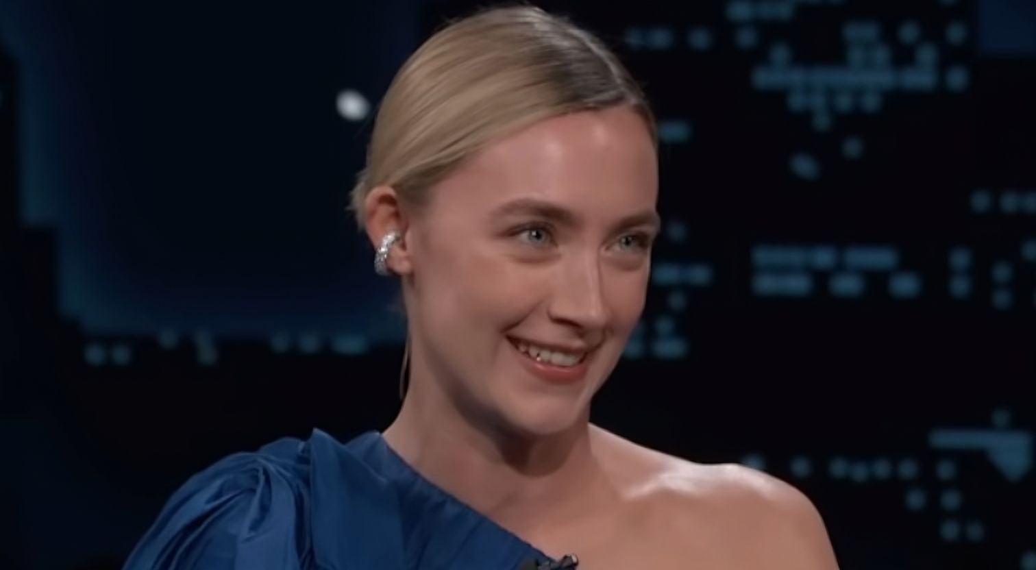 Saoirse Ronan on auditioning for Luna Lovegood in Harry Potter (image via Jimmy Kimmel Live on YouTube) 