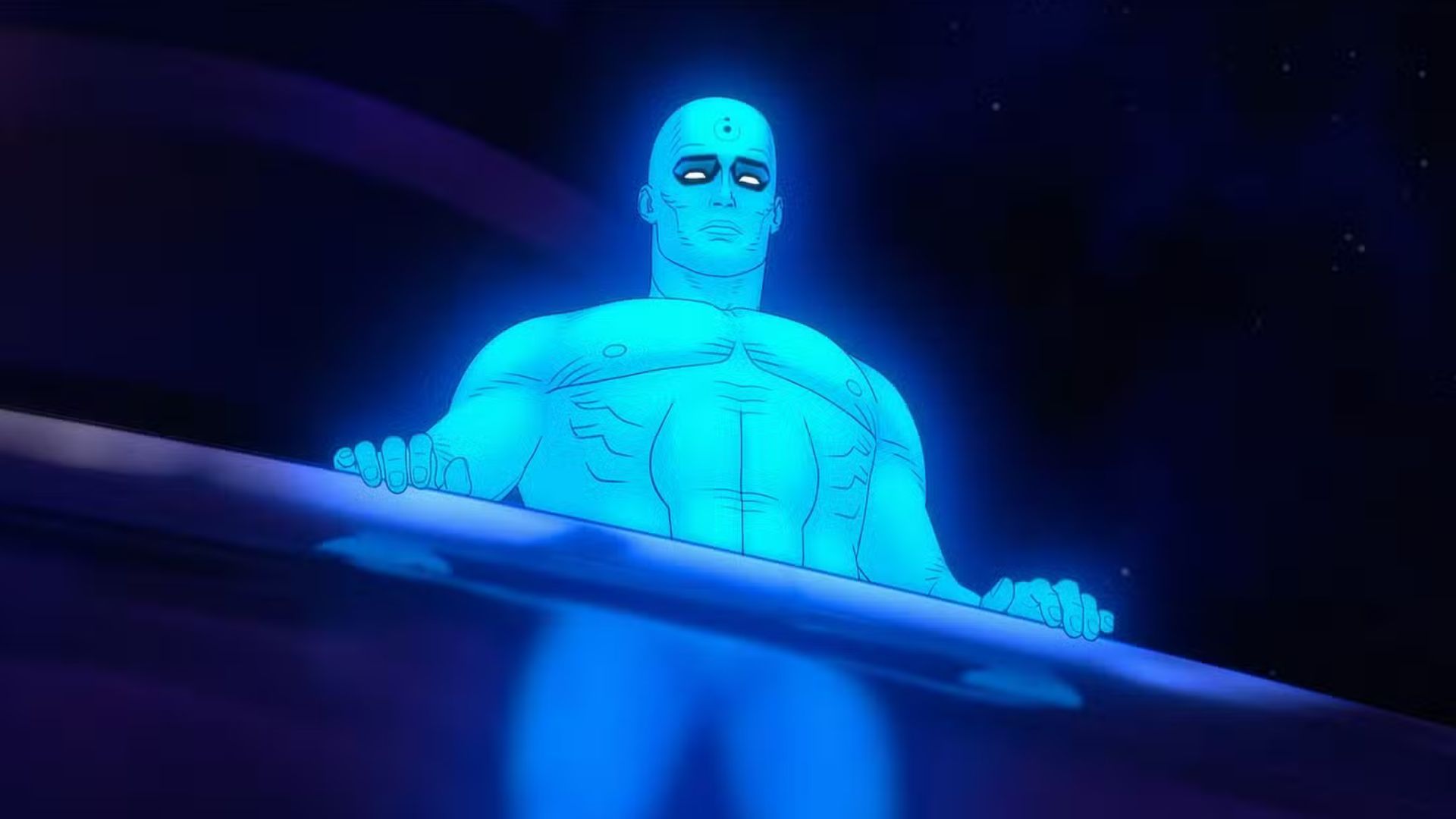 Dr. Manhattan (Image Source: Warner Bros. Home Entertainment)