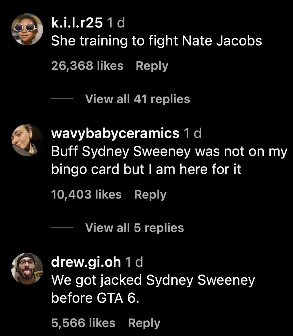 Fans comment on Sydney Sweeney&#039;s new appearance (Image via Instagram/@pubity)