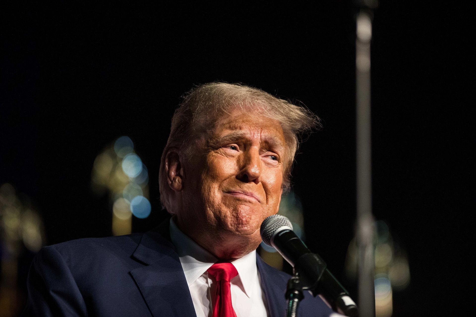 MIAMI, FL - OCT11, 2023: Former president Donald Trump, speaks - Source: Getty