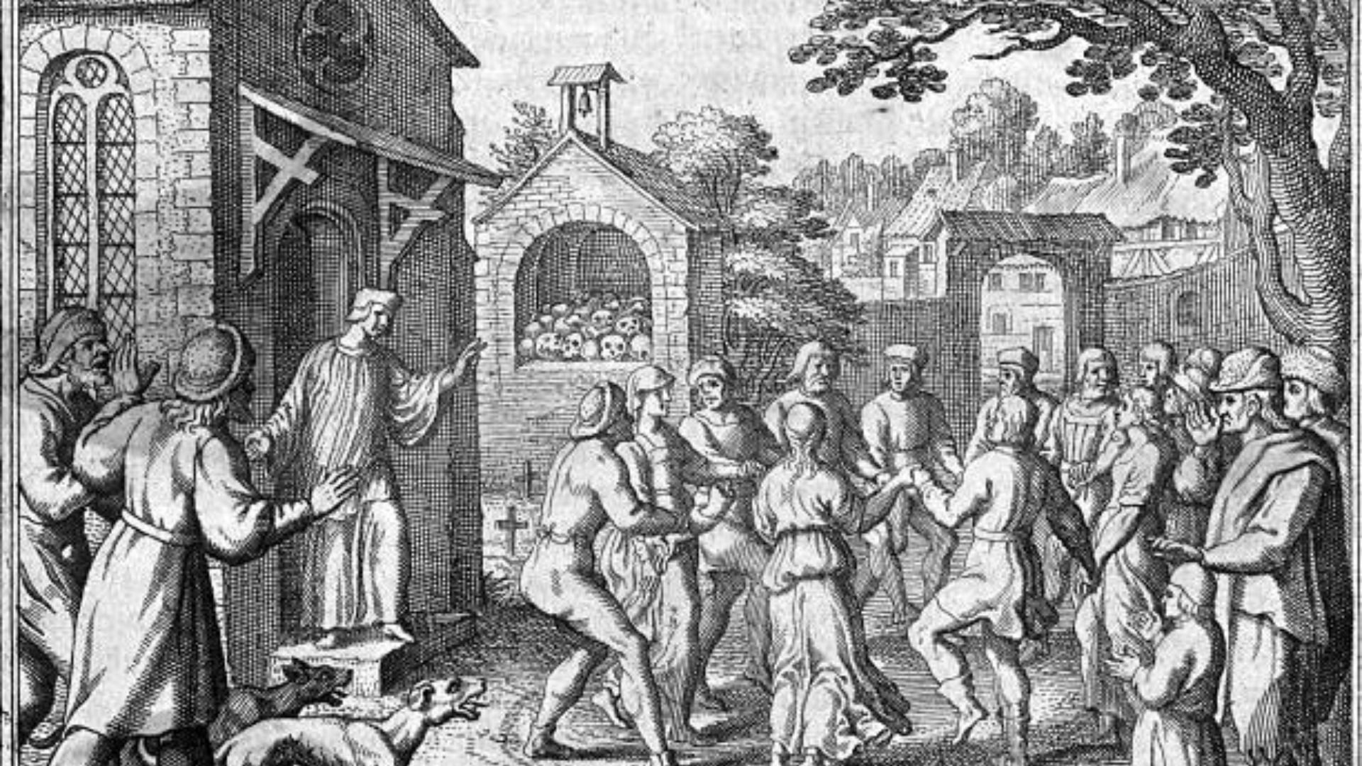 Print of Dancing Mania In Europe During Plague / Image Source: Getty