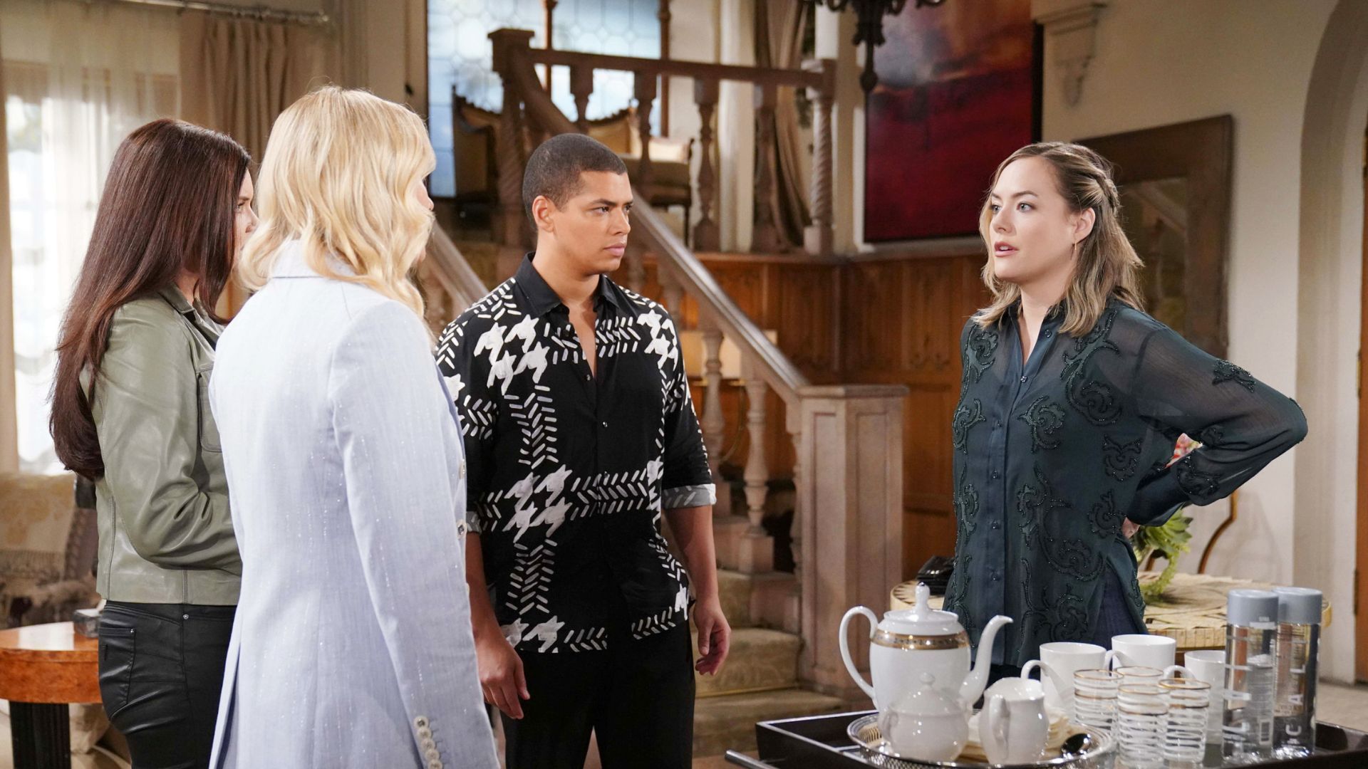 Hope, Brooke, Zende, and Katie are miffed about Steffy | Image Source: JPI