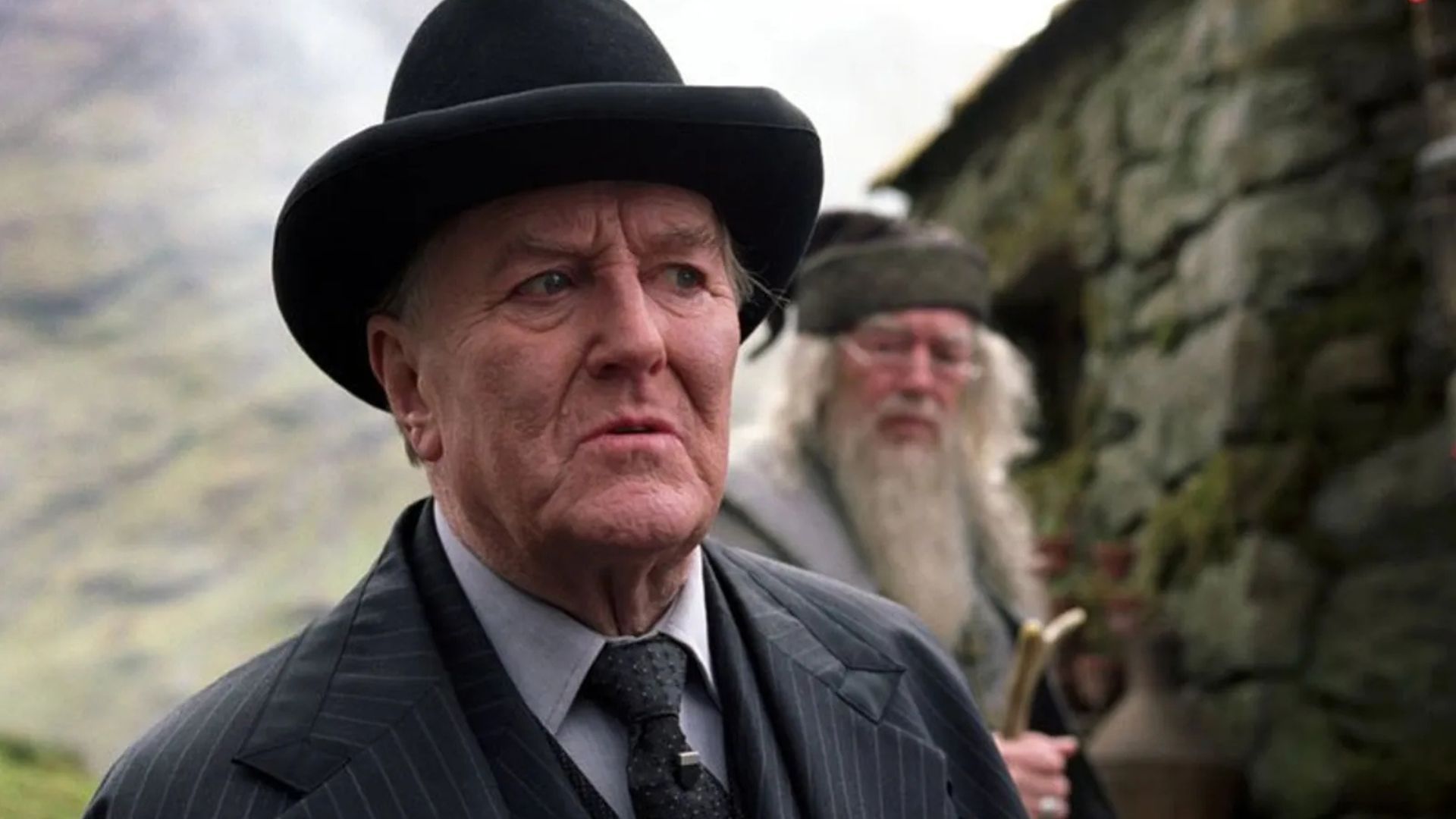 Robert Hardy as Cornelius Fudge | Image Source: Warner Bros.