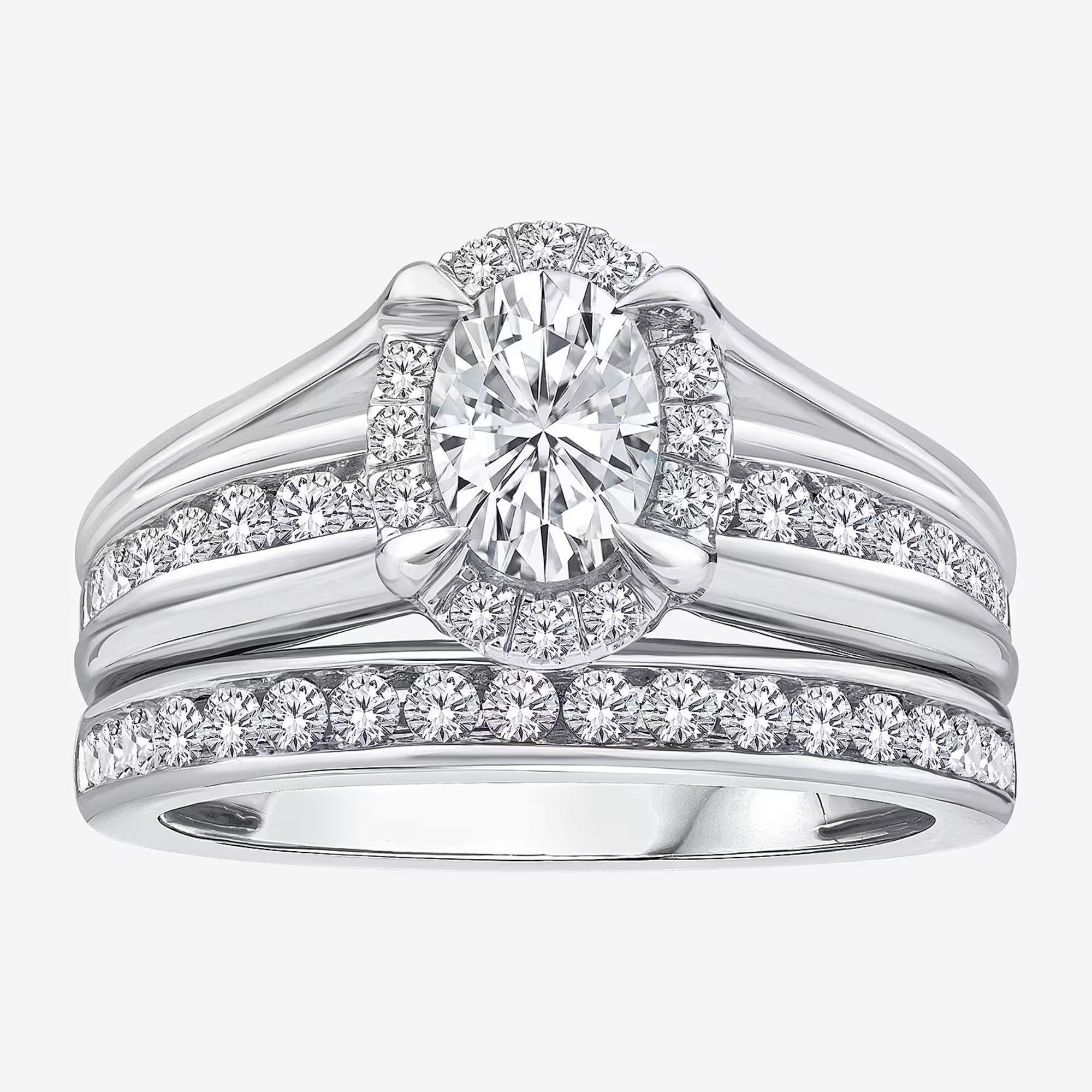 76% off on a White Diamond 10K White Gold Ring (Image via JCPenney)