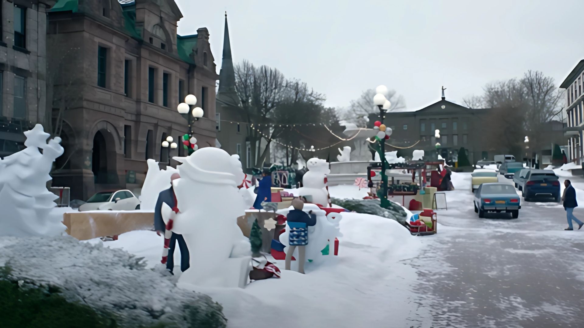 A Christmas wrapped Ontario in the movie Hot Frosty | Image source: Netflix on YouTube