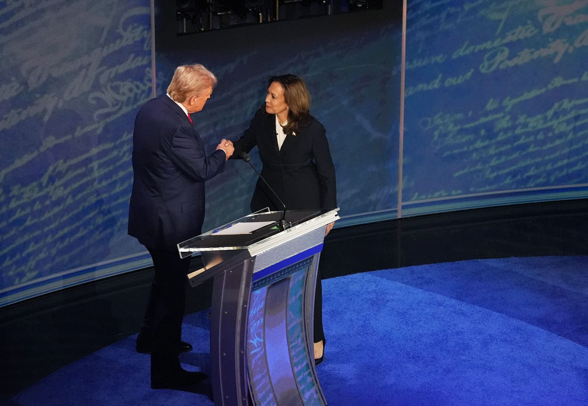 Democratic presidential nominee, U.S. Vice President Kamala Harris and Republican presidential nominee former President Donald Trump Debate - Source: Getty