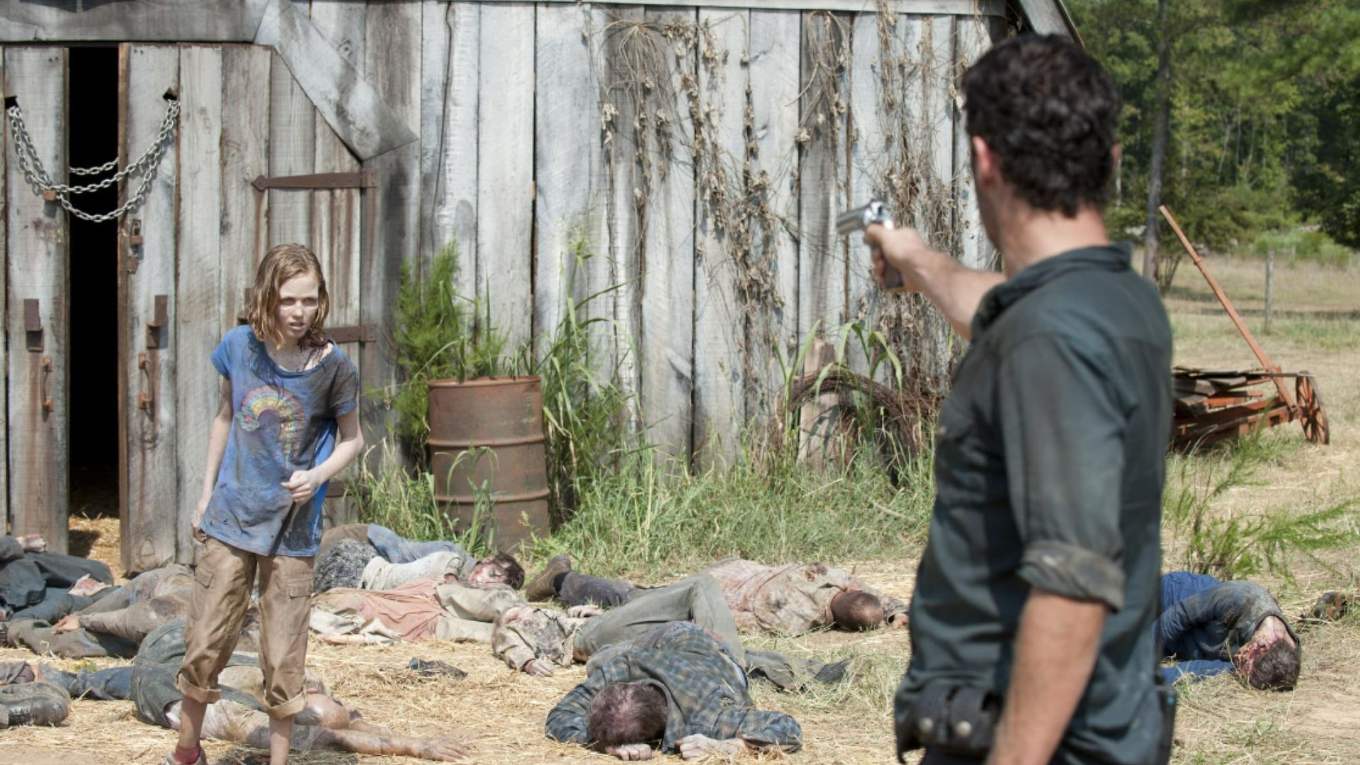 Andrew Lincoln and Madison Lintz in The Walking Dead (Image via AMC)