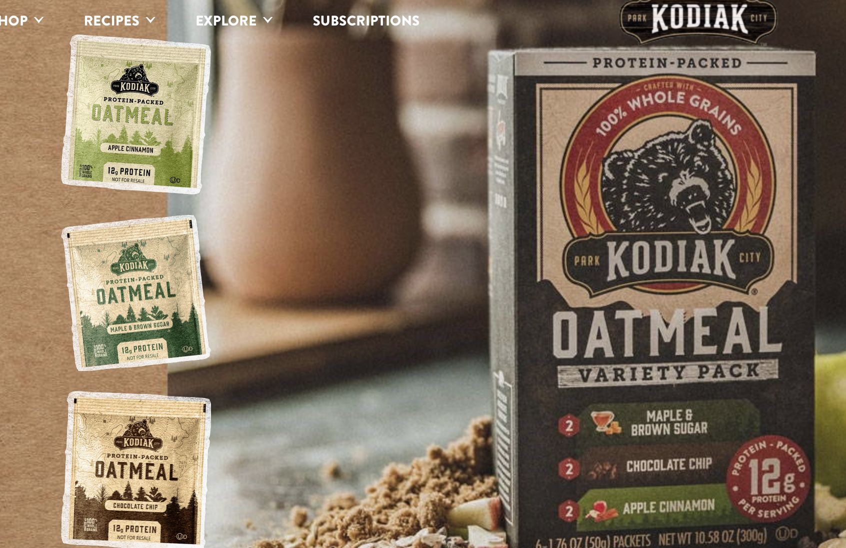 Kodiak Cake Products, source: kodiakcakes.com