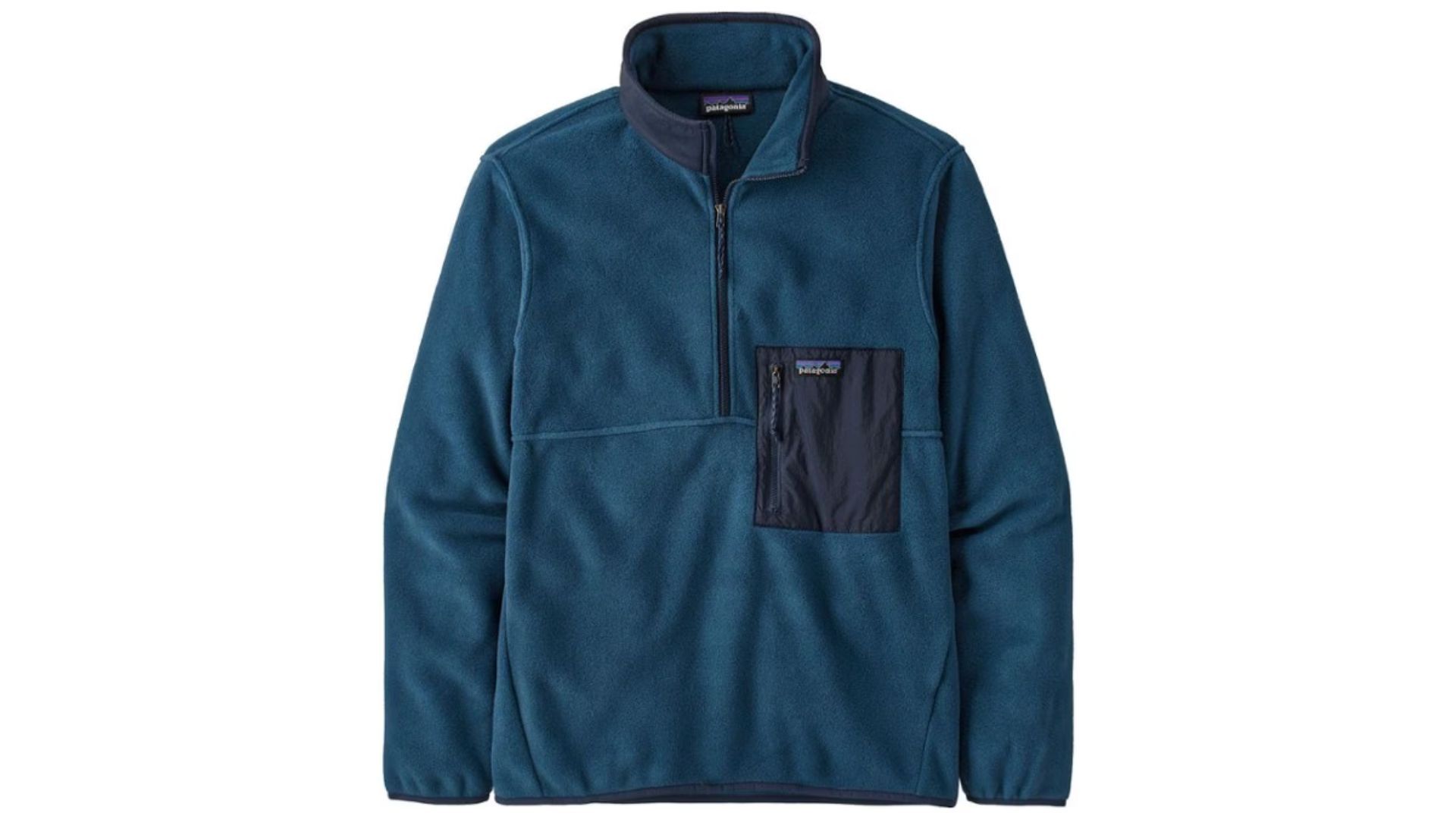 Patagonia Microdini Half-Zip Pullover in Tidepool Blue (Image via REI)