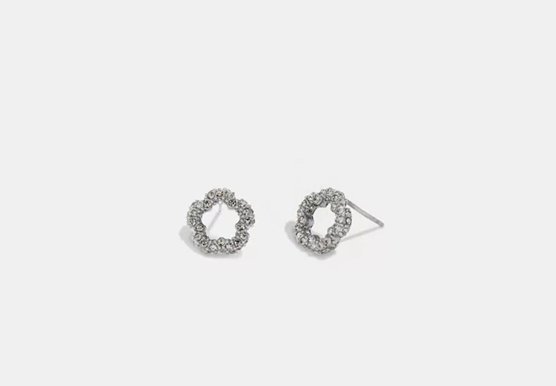 Get Coach Pav&eacute; Tea Rose Stud Earrings at $45 (Image via Coach)