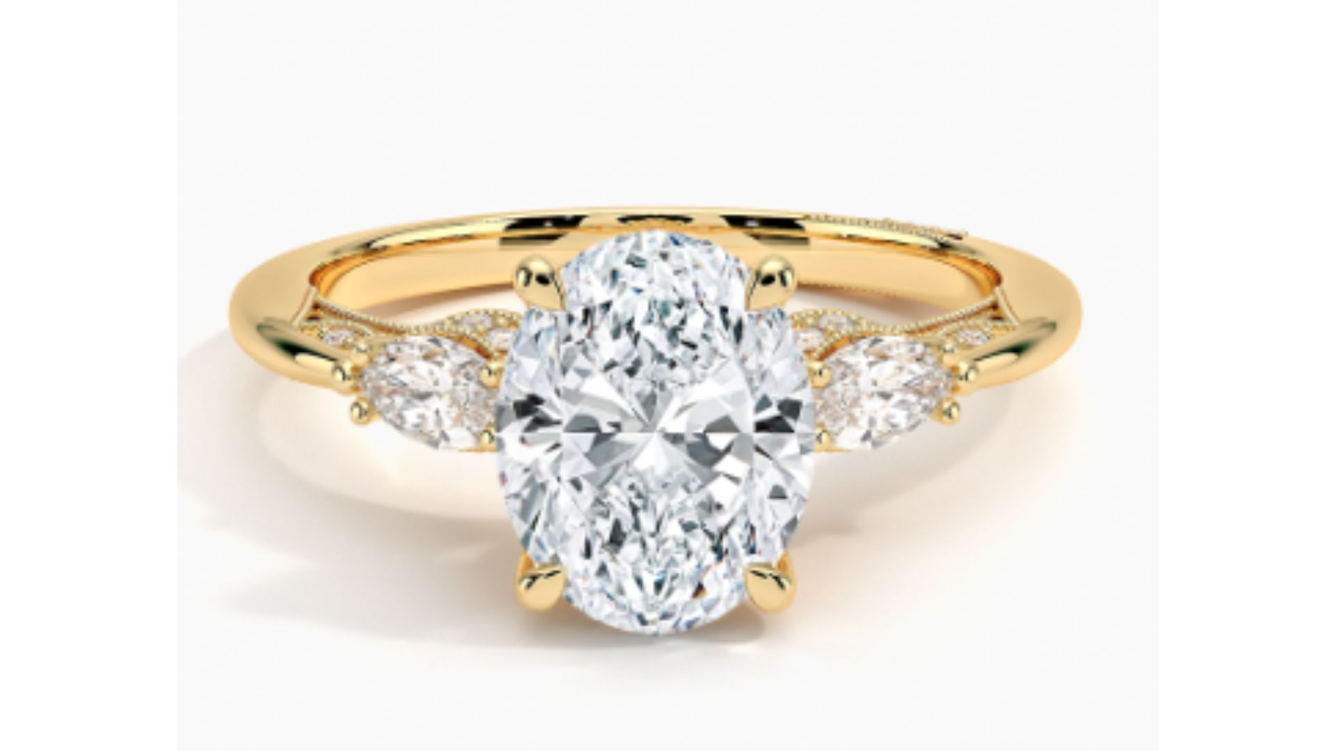 Tacori Three Stone Marquise Diamond Engagement Ring (Image via BE)