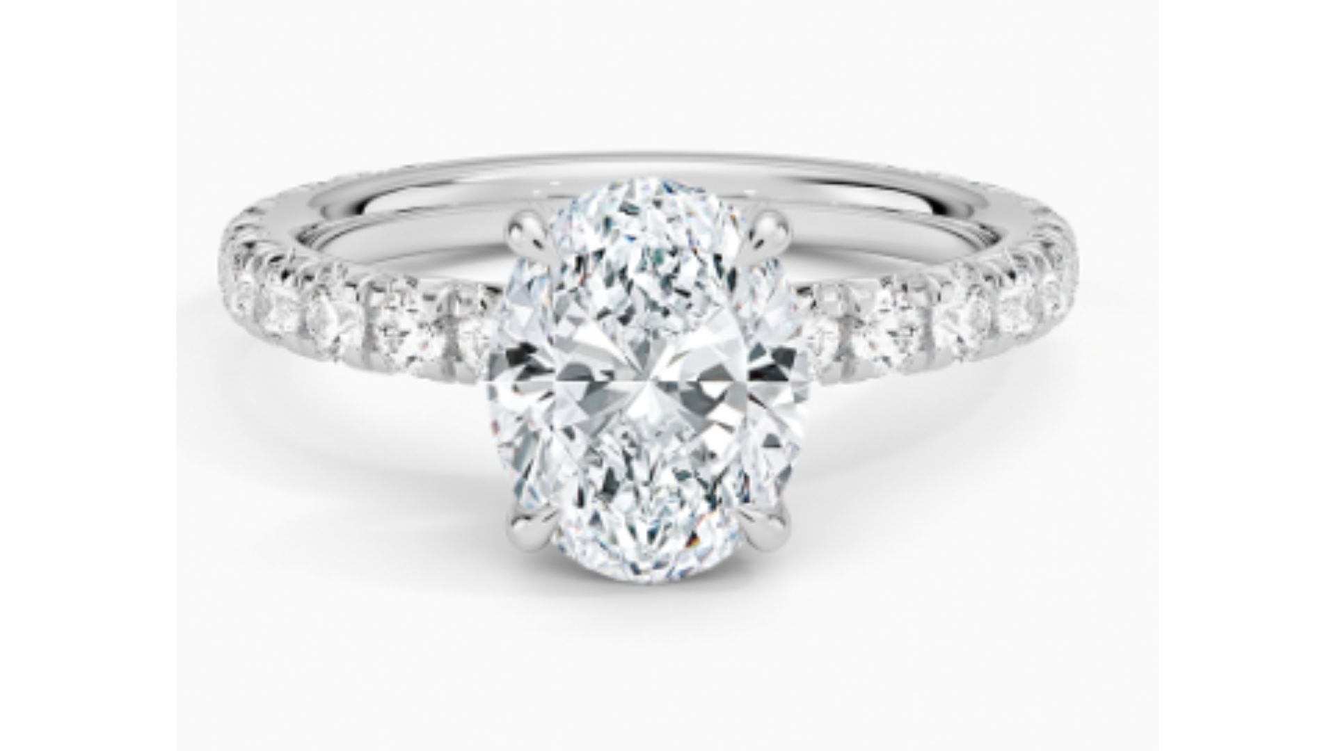 Olympia Three-Quarter Coverage Diamond Engagement Ring (Image via BE)