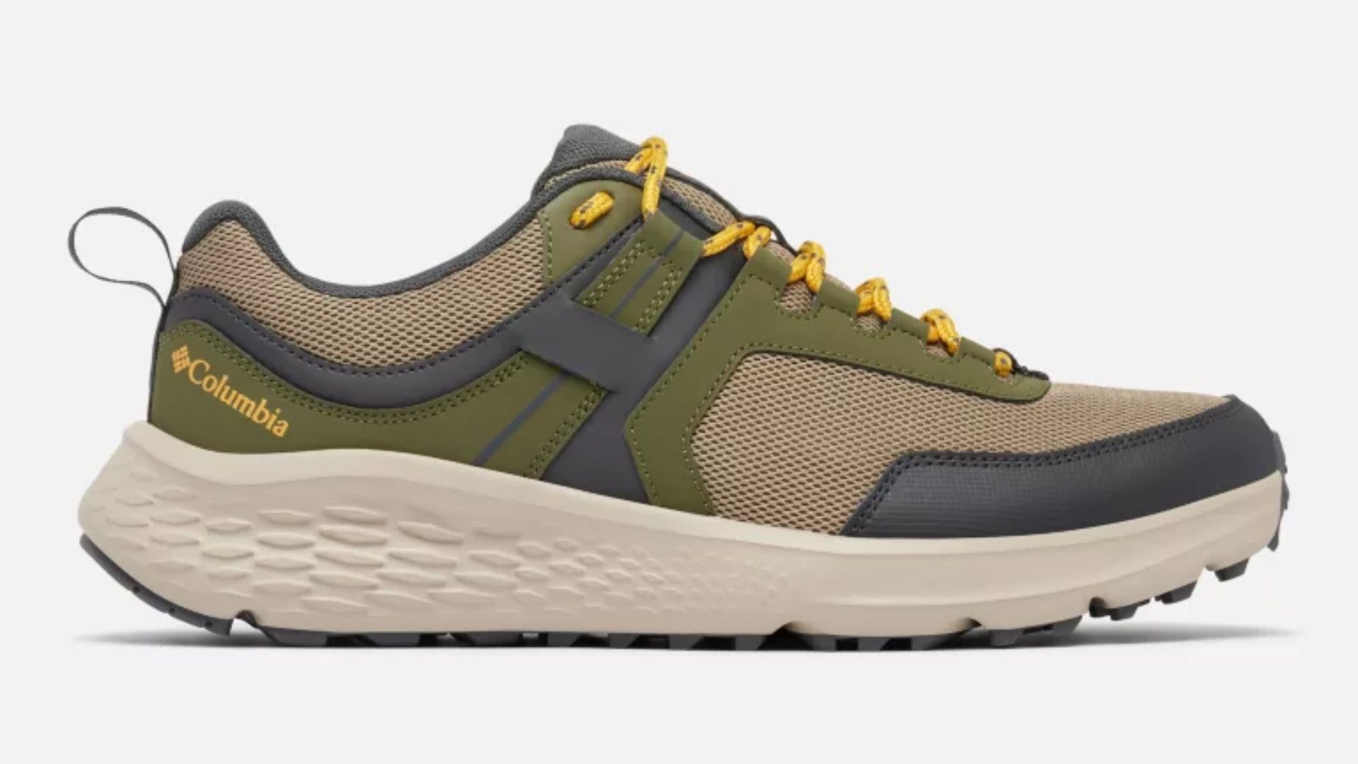 Men&#039;s Konos&trade; Low Shoe in Nori / Golden Yellow (Image via Columbia)