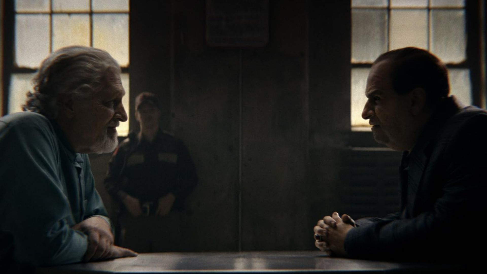 Clancy Brown and Colin Farrell in The Penguin (Image via HBO)