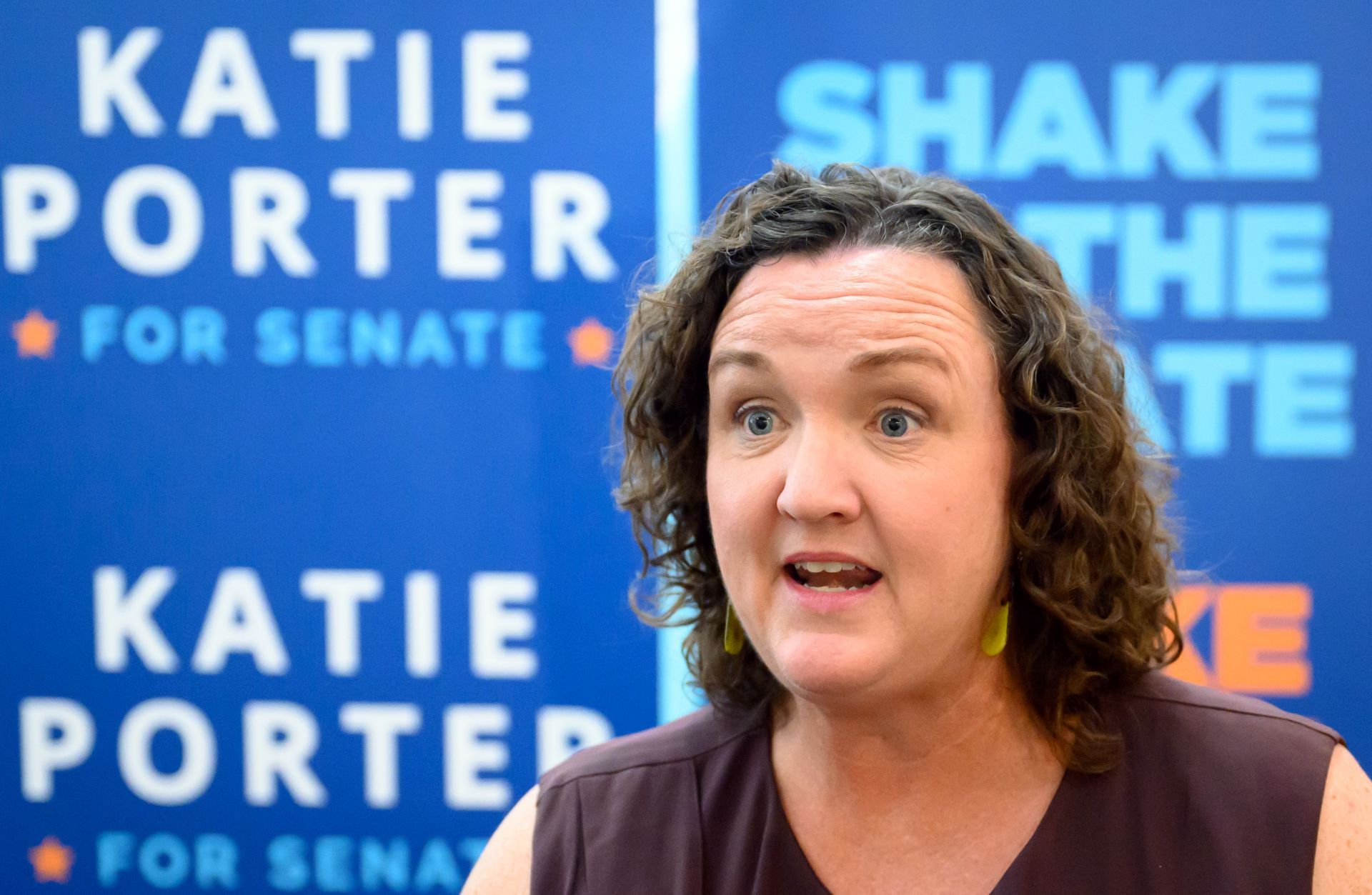 Senate Candidate Katie Porter Campaigns In Bay Area - Source: Getty