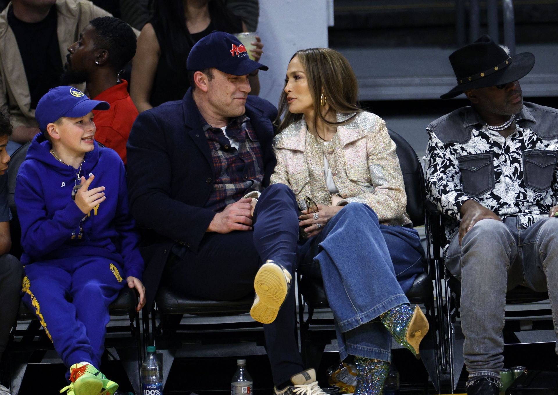 Celebrities At The Los Angeles Lakers Game - Source: Getty