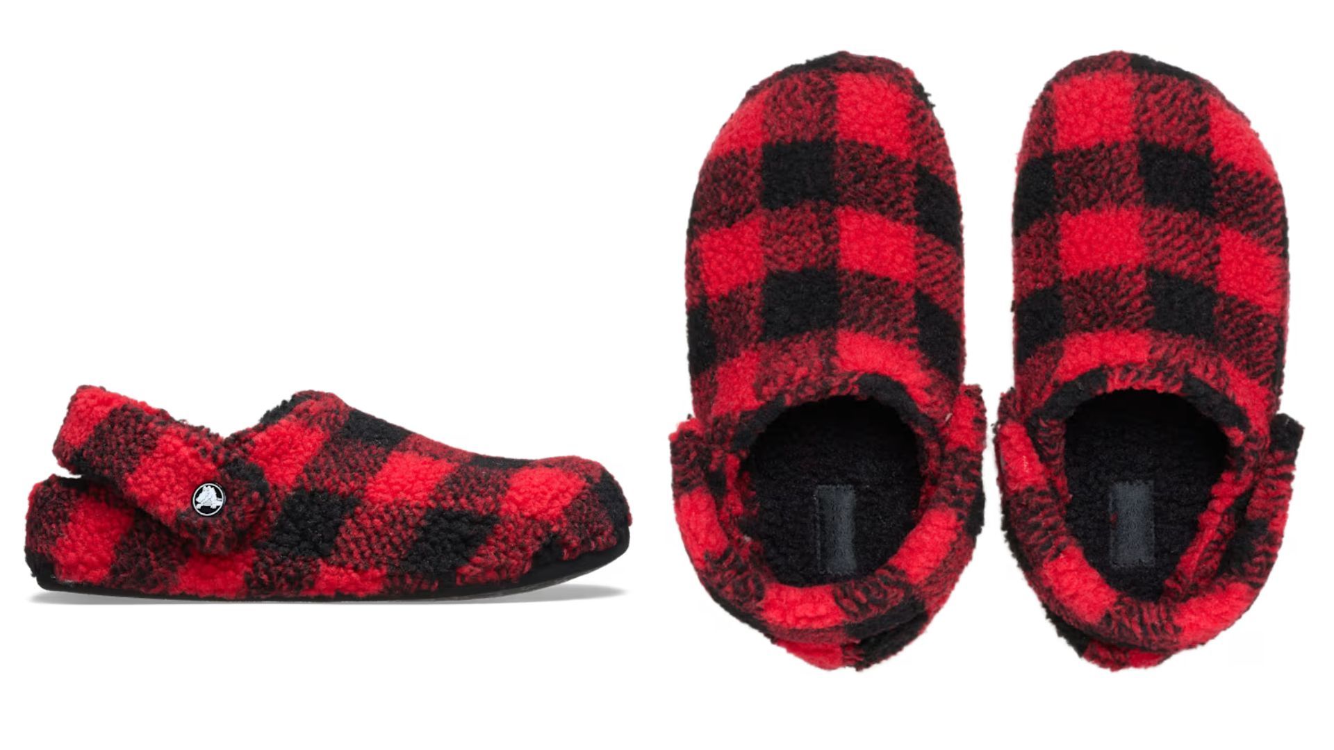 Classic Buffalo Check Cozzzy Slipper (Image via Crocs)