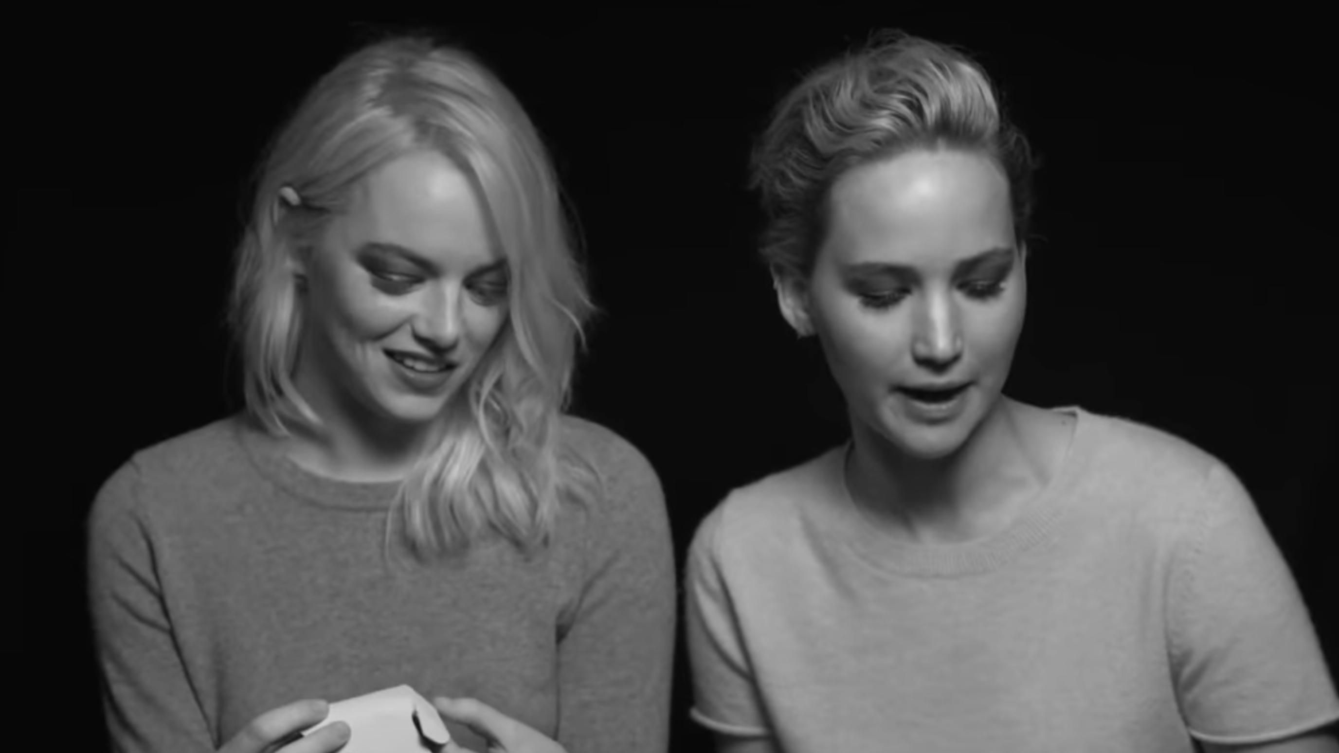 Emma Stone and Jennifer Lawrence | Image Source: W Magazine via YouTube