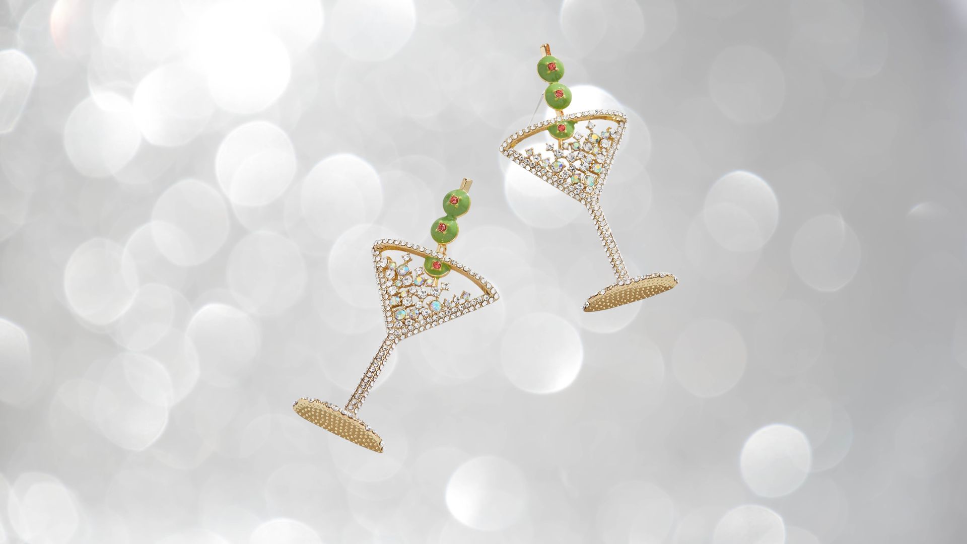 Pimento Memento Martini Earrings (Image via Baublebar)