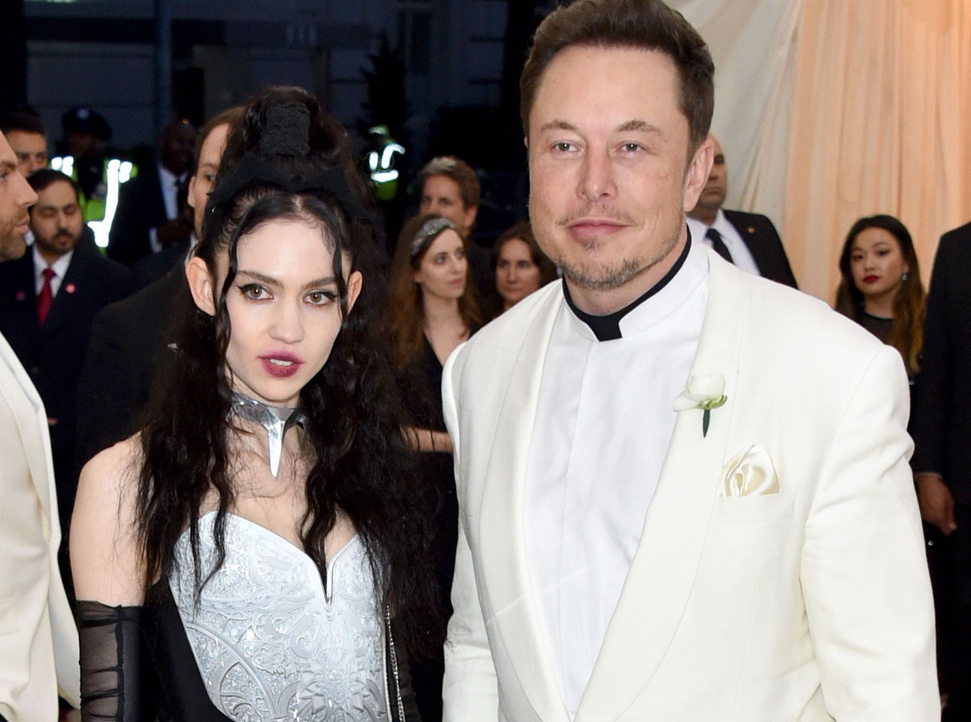 Grimes and Elon Musk at the 2018 Met Gala, Metropolitan Museum of Art, New York City, May 7, 2018. (Image via Getty/John Shearer)