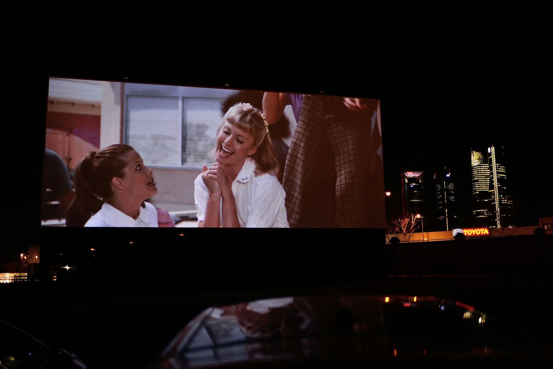 The film Grease opens the biggest auto cinema in Spain - Source: Getty