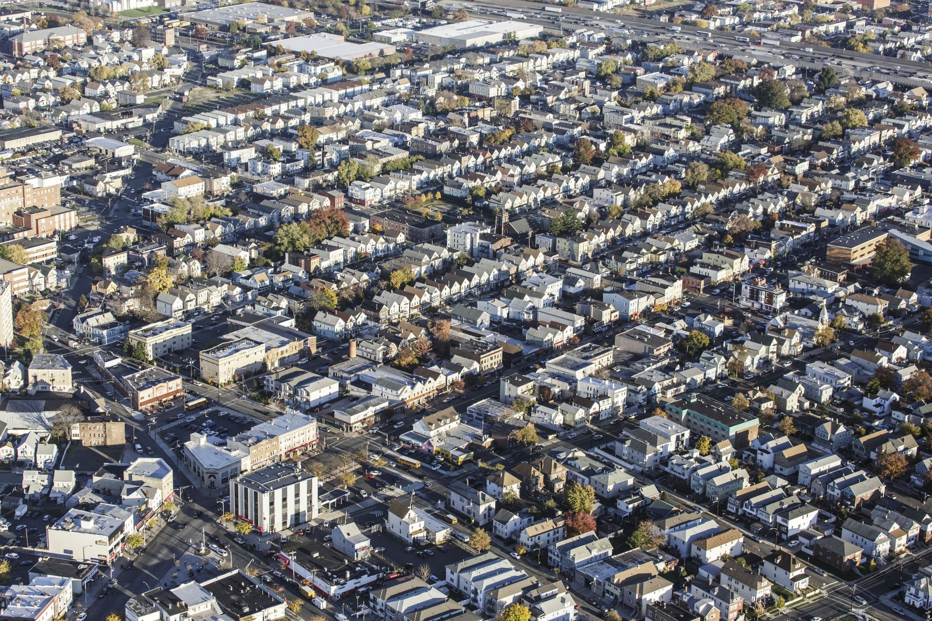 Aerial view of houses in Elizabeth, New Jersey - Source: Getty