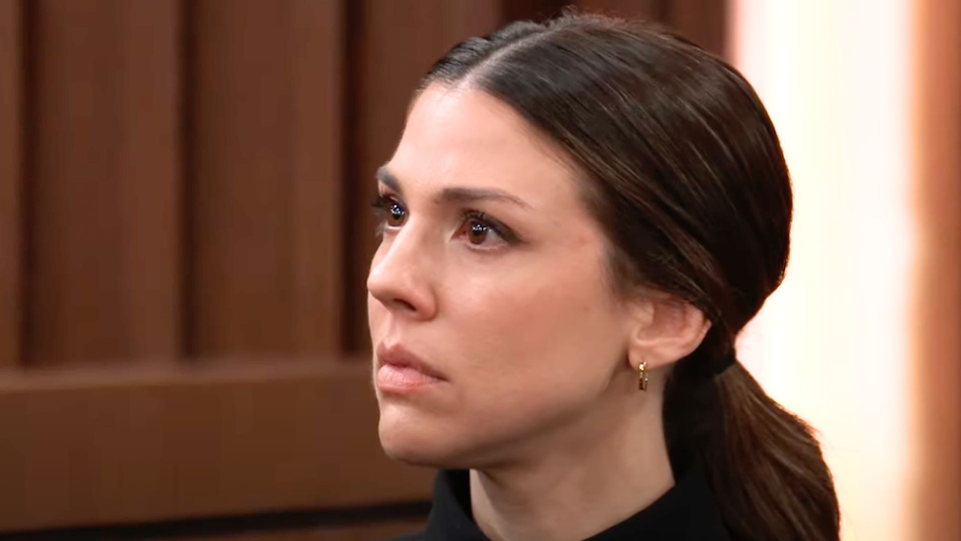 Kristina takes the stand | Image Source: ABC