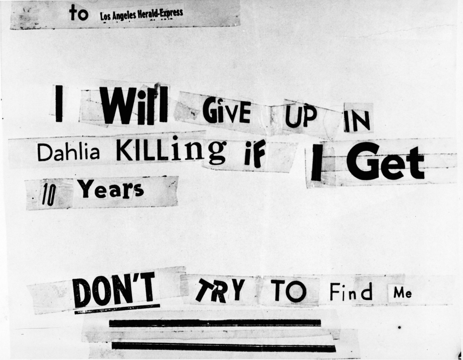 Black Dahlia Murder Letter - Source: Getty