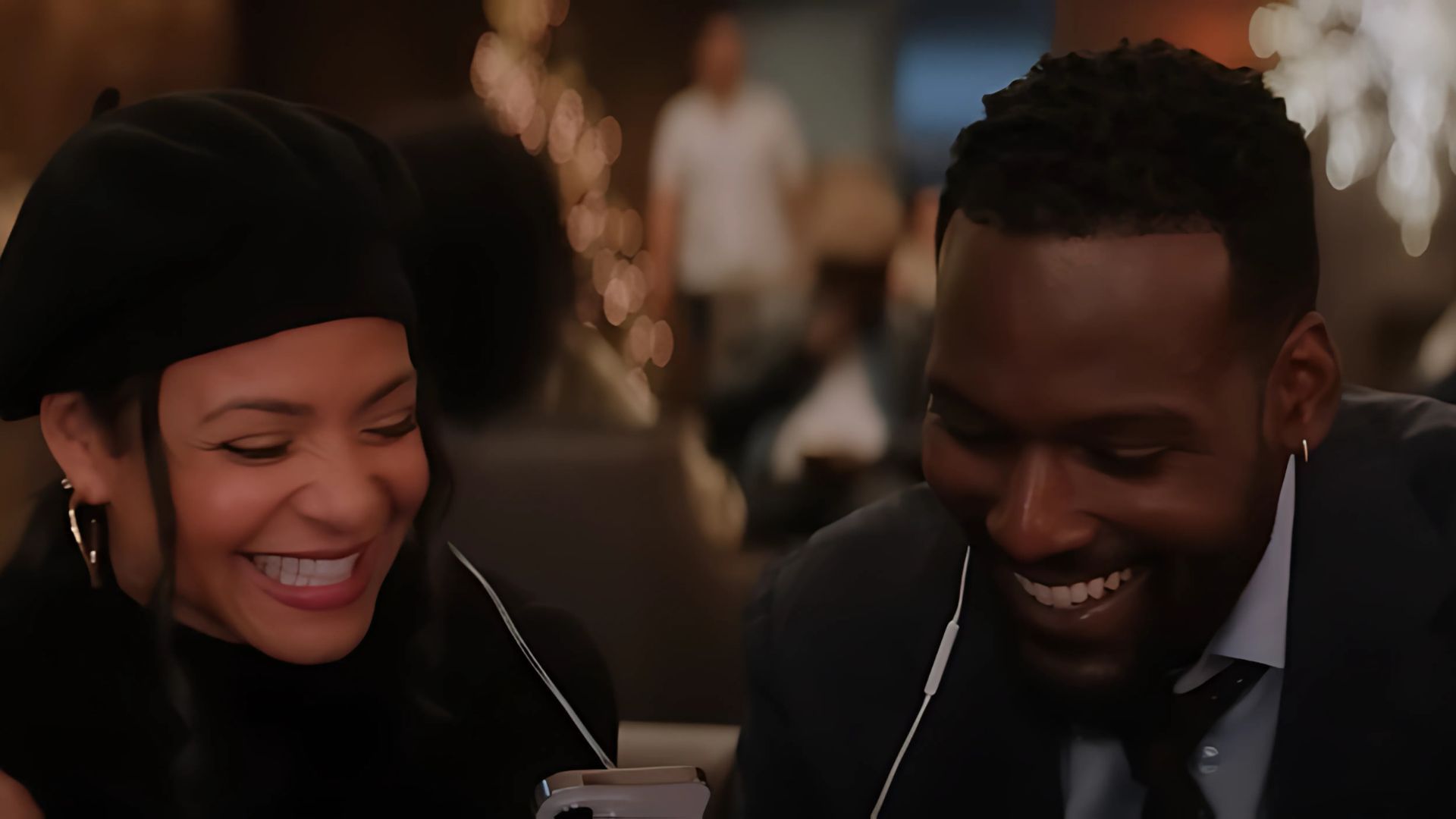 Christina Milian and Kofi Siriboe in Meet Me Next Christmas | Image source: Netflix on YouTube