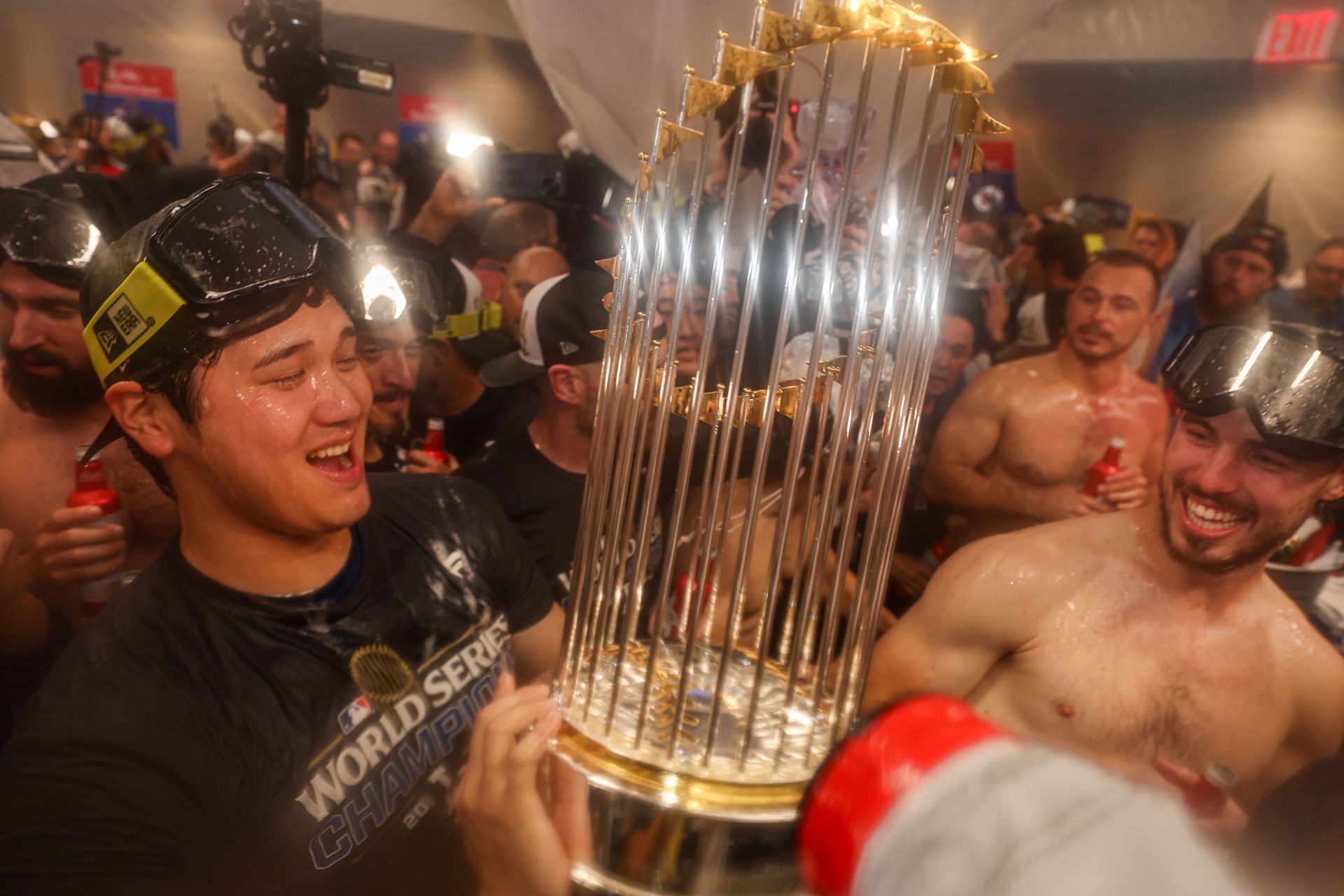 Dodgers Yankees in game five of the World Series. - Source: Getty