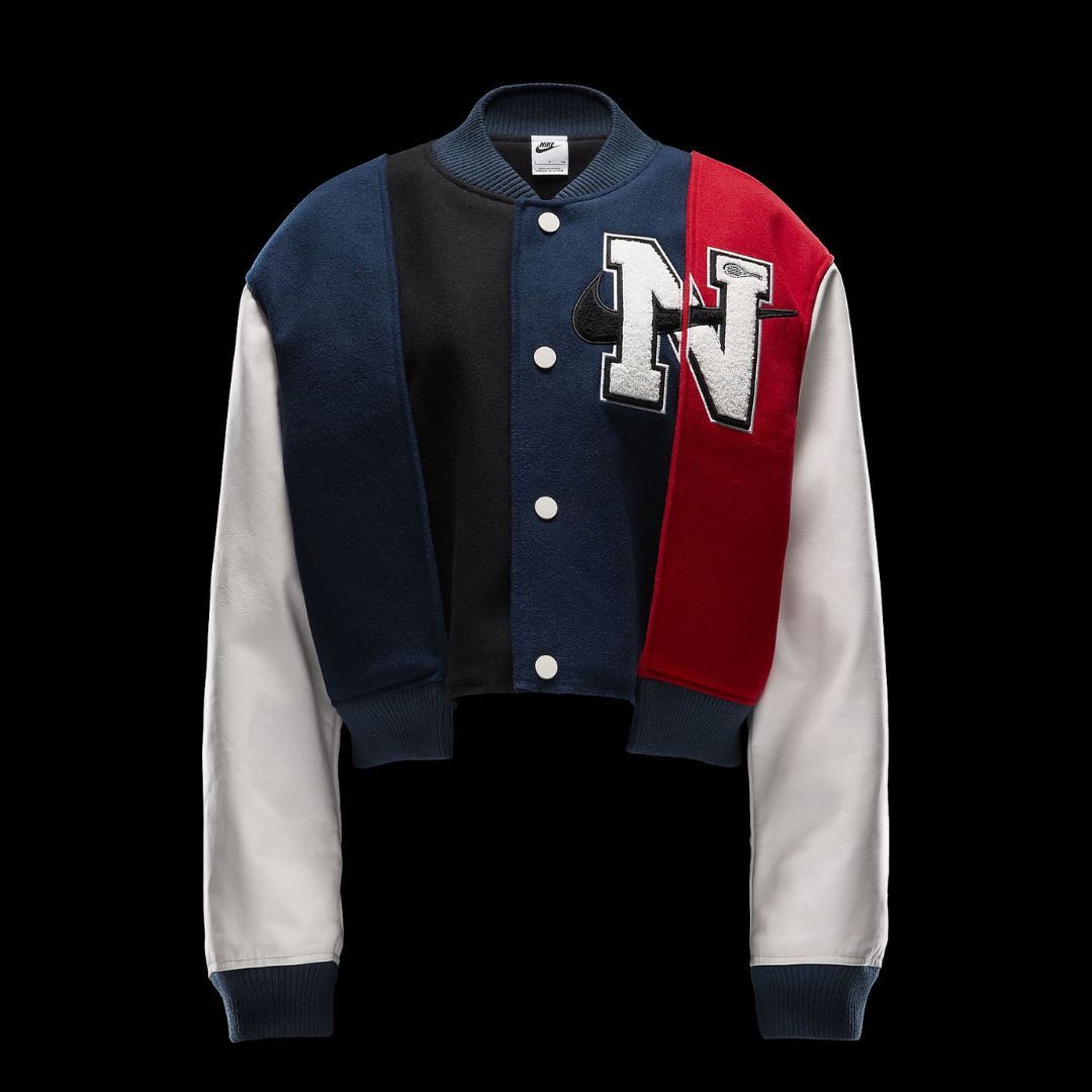 Nike Women by YOON oversized varsity jacket (Image via Nike)