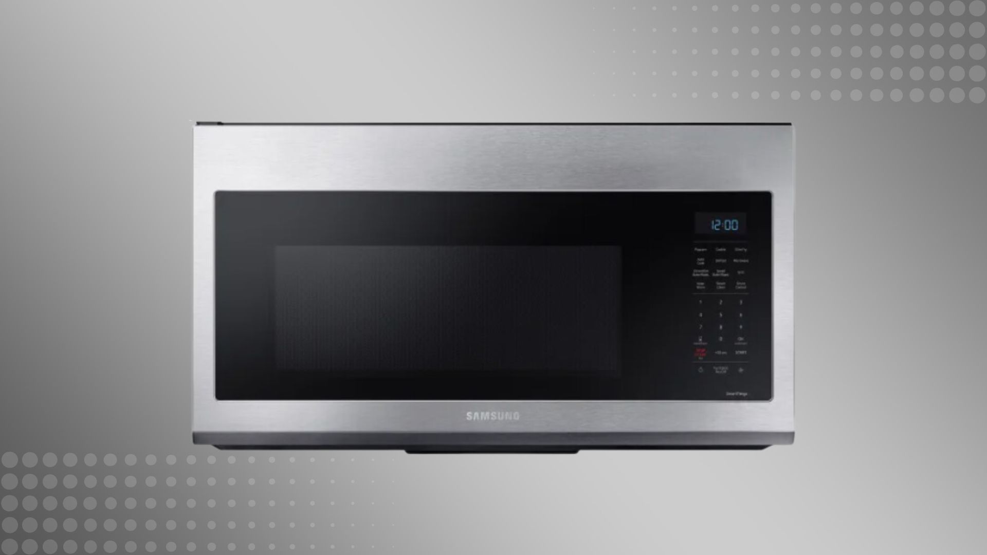 Samsung 1.7 cu. Ft. Capacity Smart Over-the-Range Microwave with Convection and Slim Fry (Image via Costco)