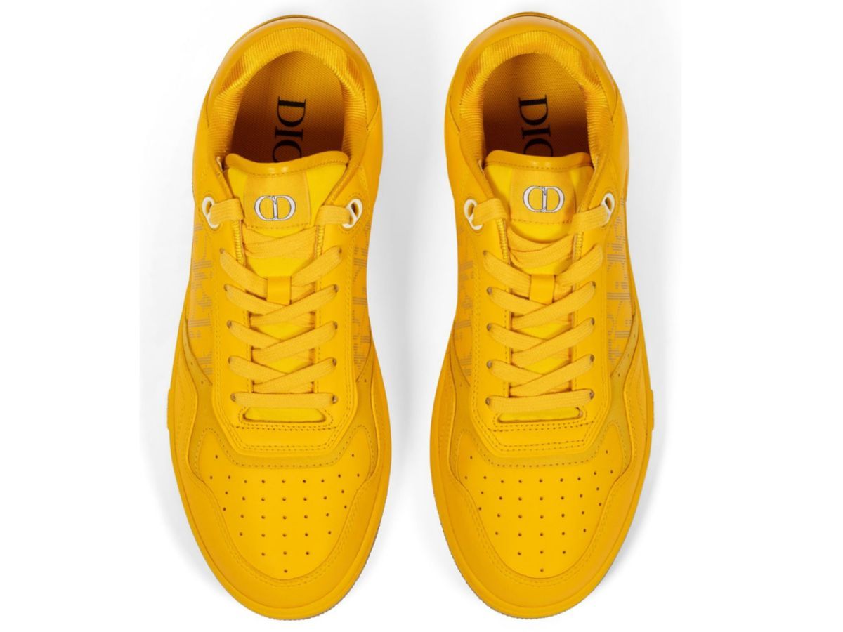 DIOR x B27 Low Oblique World Tour Yellow Sneakers (image via Joopiter)