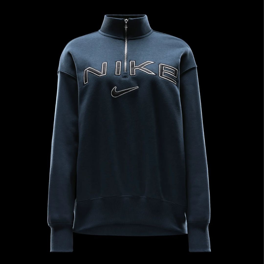 Nike Sportswear Phoenix Fleece in Armory Navy / Photon Dust / Black (Image via Nike)