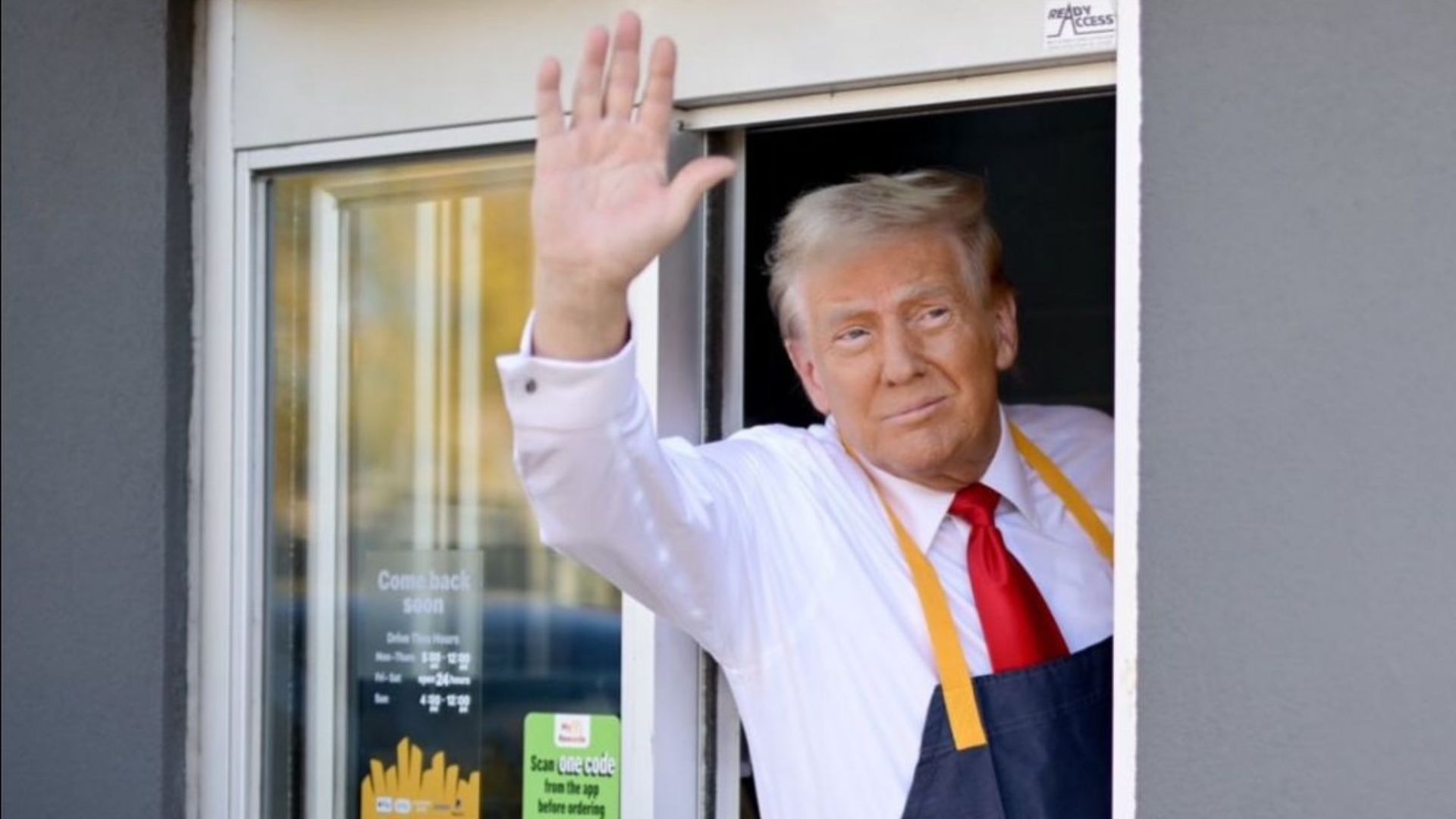 Donald Trump at McDonald