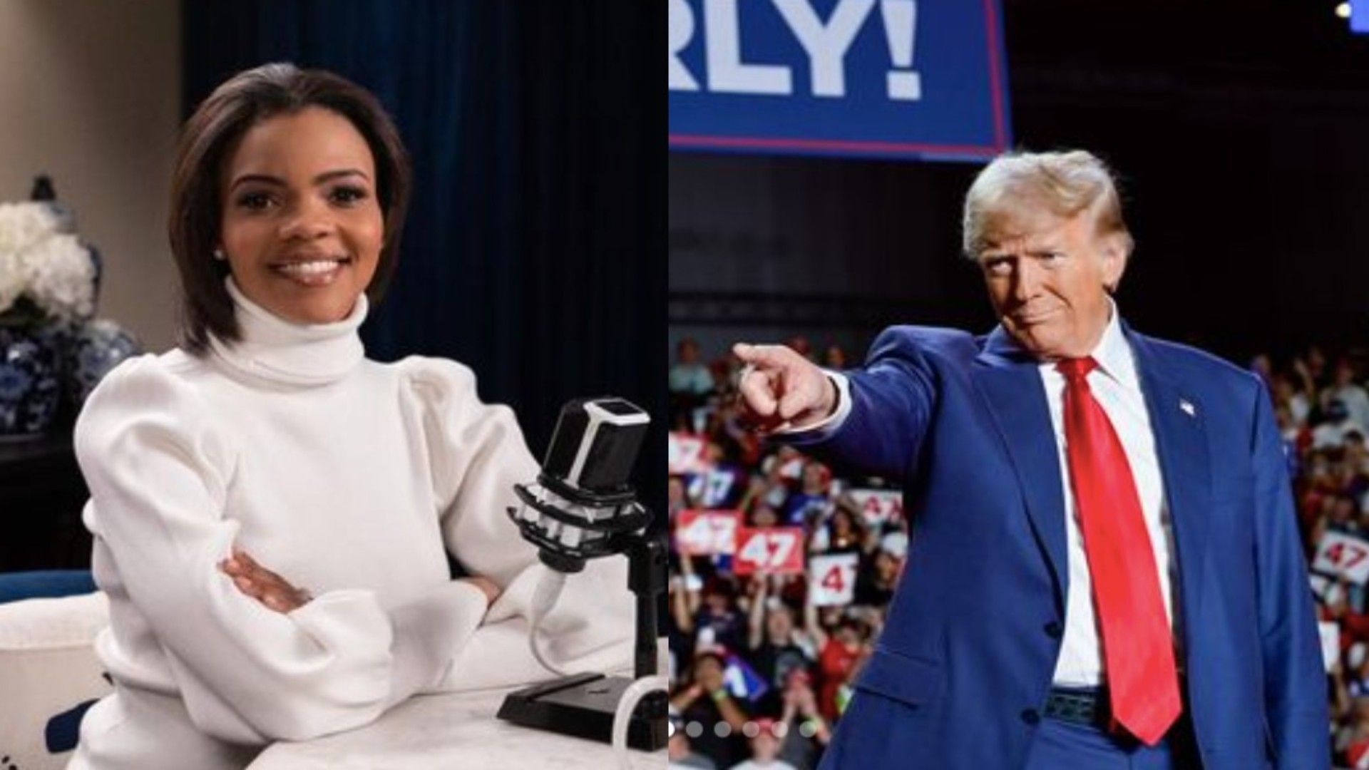  Candace Owens and Donald Trump (Image via Instagram)