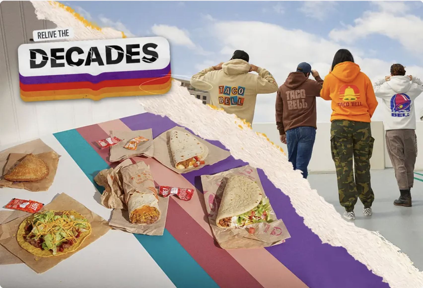 The Decades menu is a tribute to the classic menu items. (Image via Taco Bell)