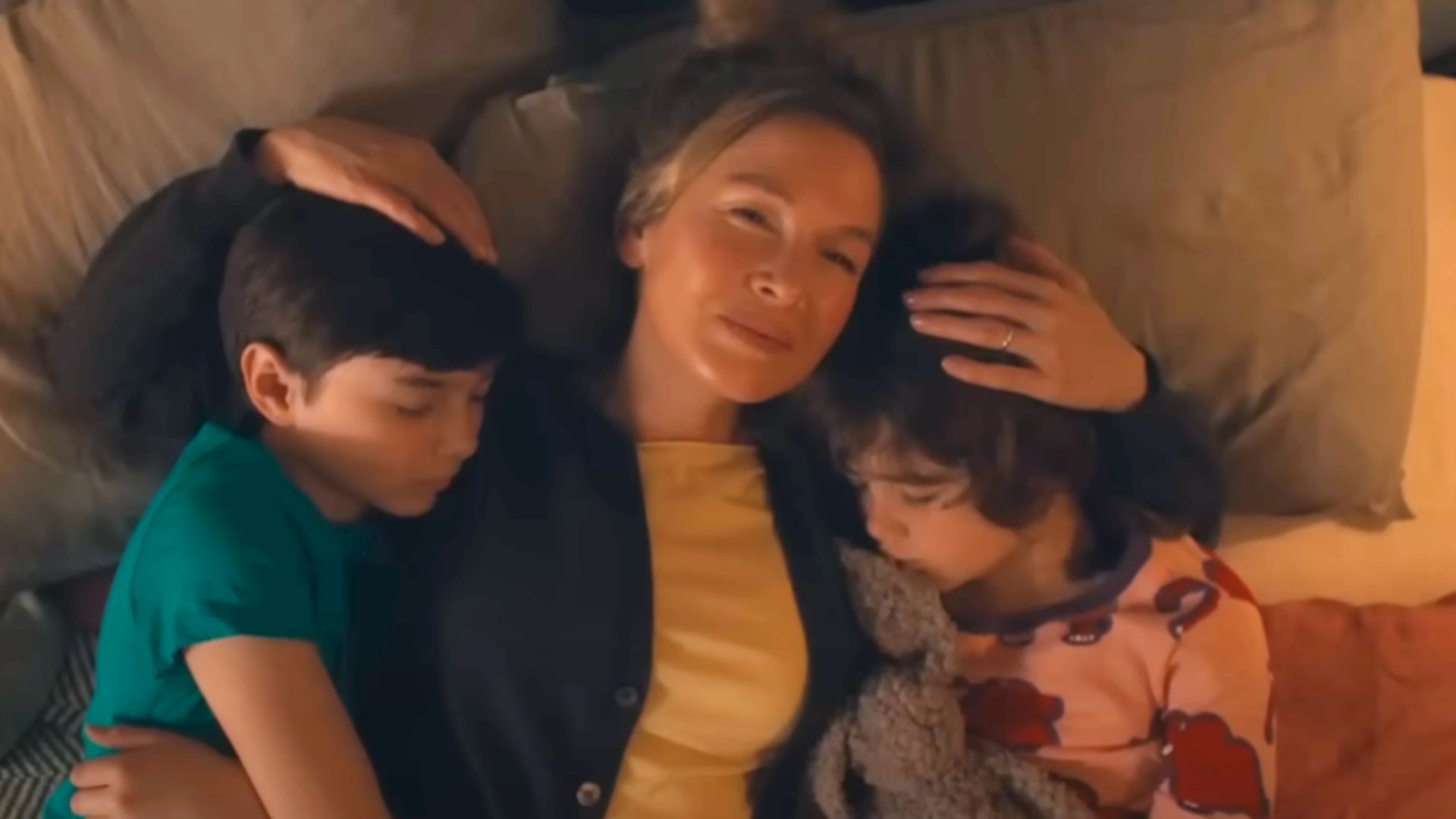 Bridget Jones and her children | Image Source: Peacock