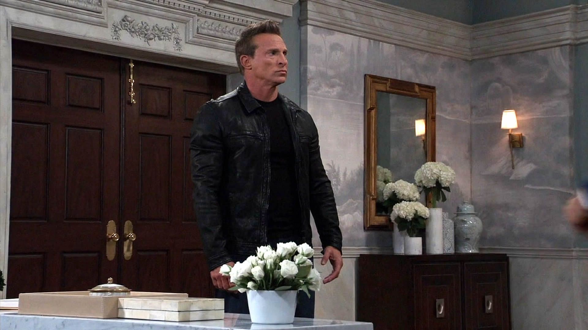 General Hospital&rsquo;s Steve Burton as Jason ready to beat up Drew. | Image Source: Hulu