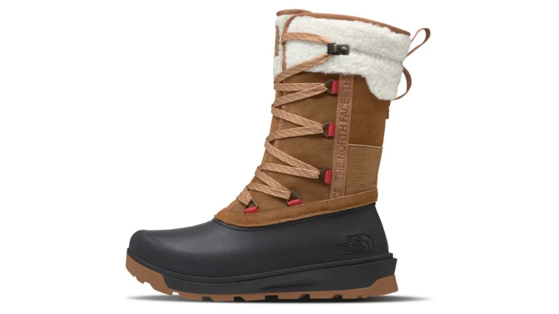 The North Face Shellista V Mid Waterproof Boots in Timber Tan / Tnf Black (Image via REI)