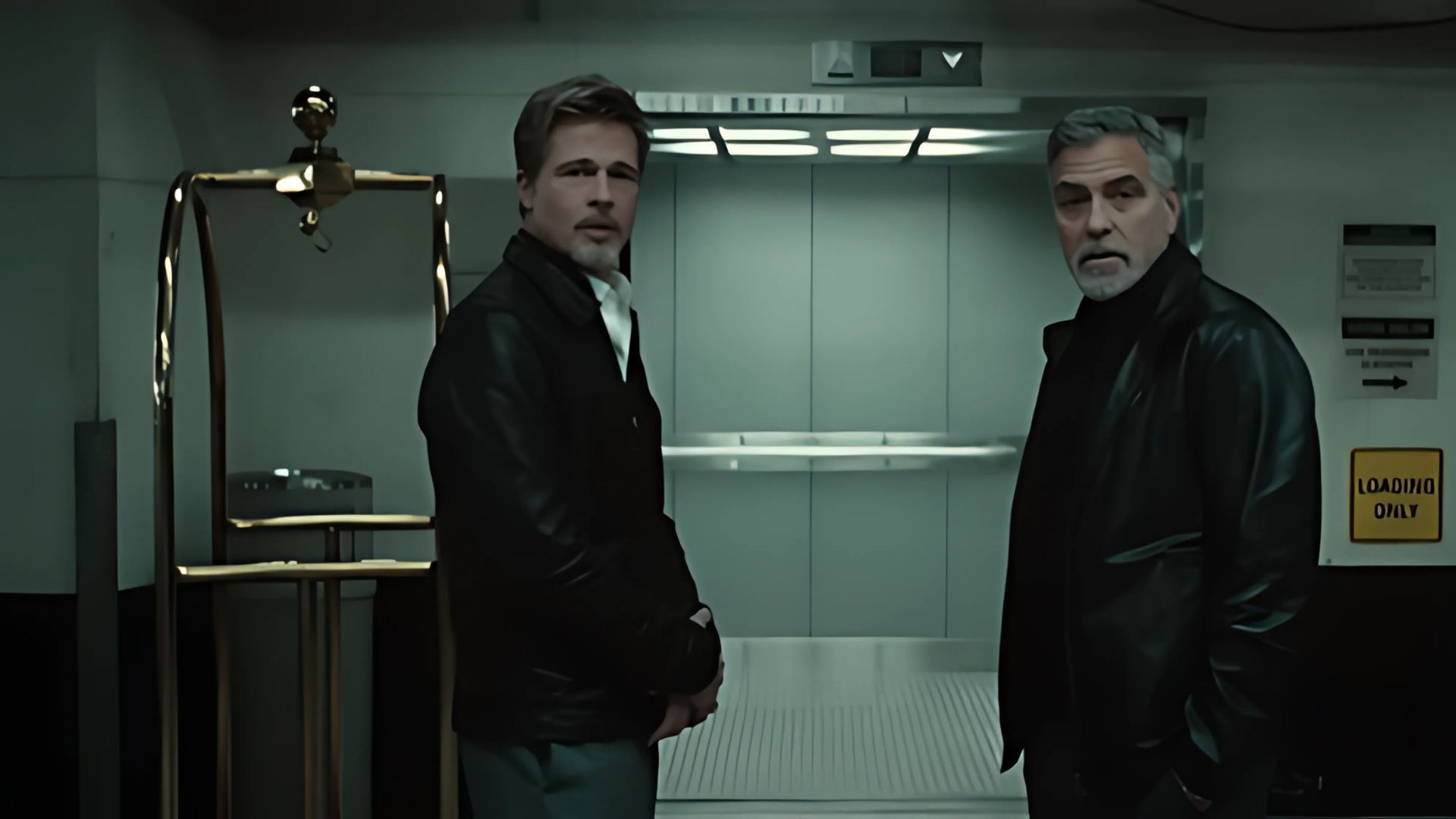 George Clooney and Brad Pitt in the movie Wolfs | Image source: Apple TV on YouTube