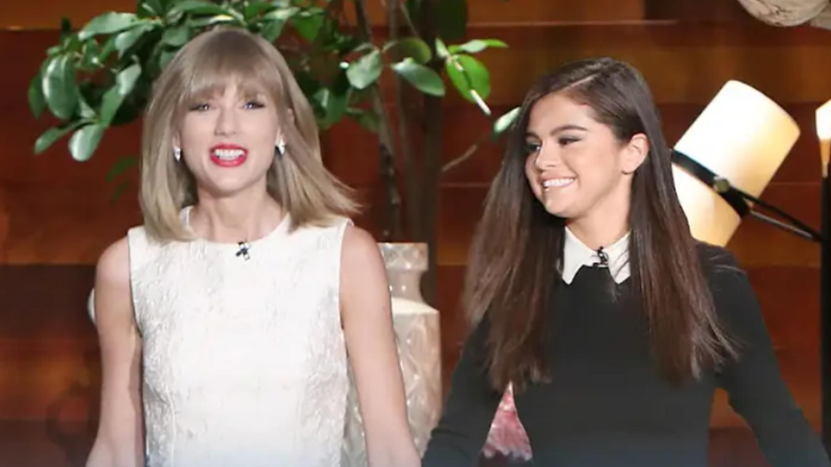 Taylor Swift and Selena Gomez | Image Source: TheEllenShow via YouTube