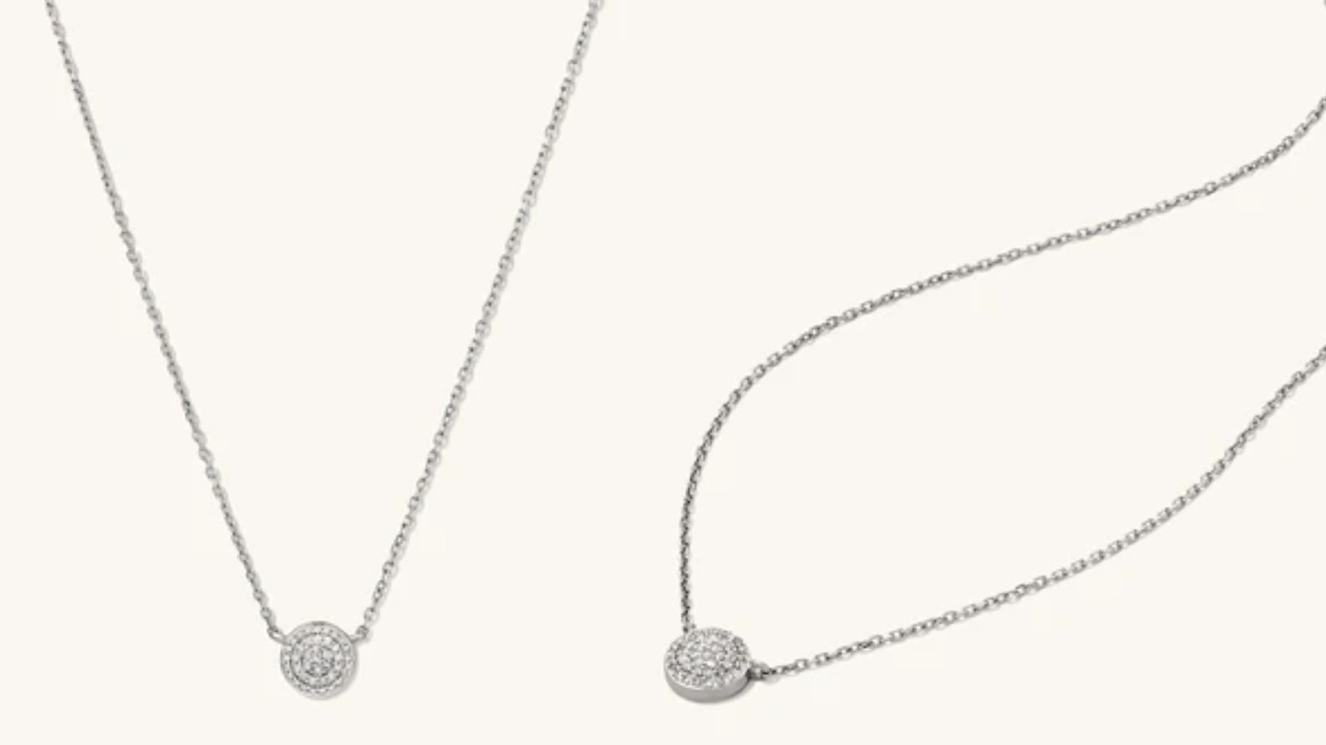 Large Pav&eacute; Diamond Round Necklace (Image via Mejuri)