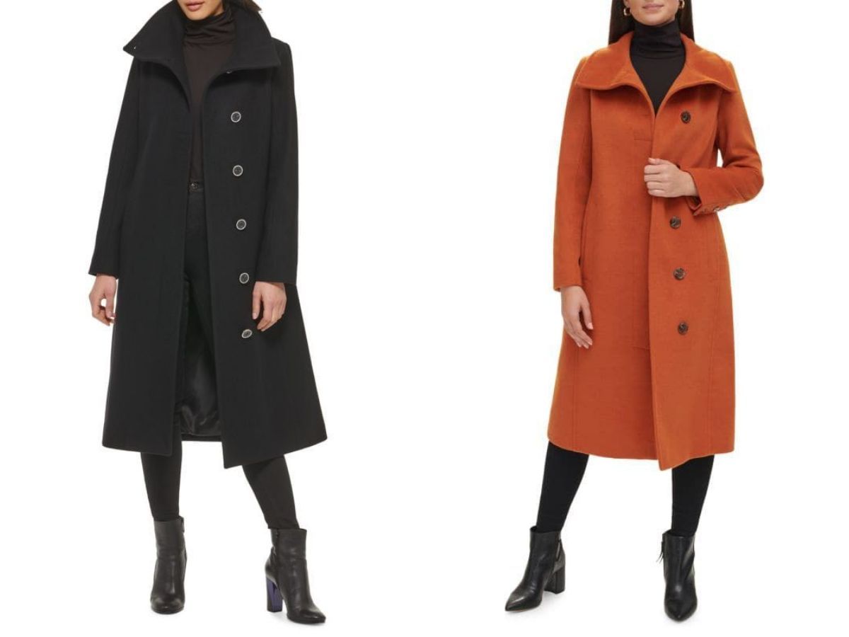 Melton Wool Blend Peacoat by Kenneth Cole (image via Saks Fifth Avenue)