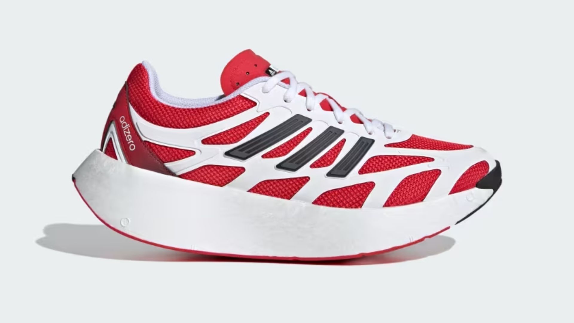 Adizero Aruku Shoes in Cloud White / Pure Ruby / Core Black (Image via Adidas)