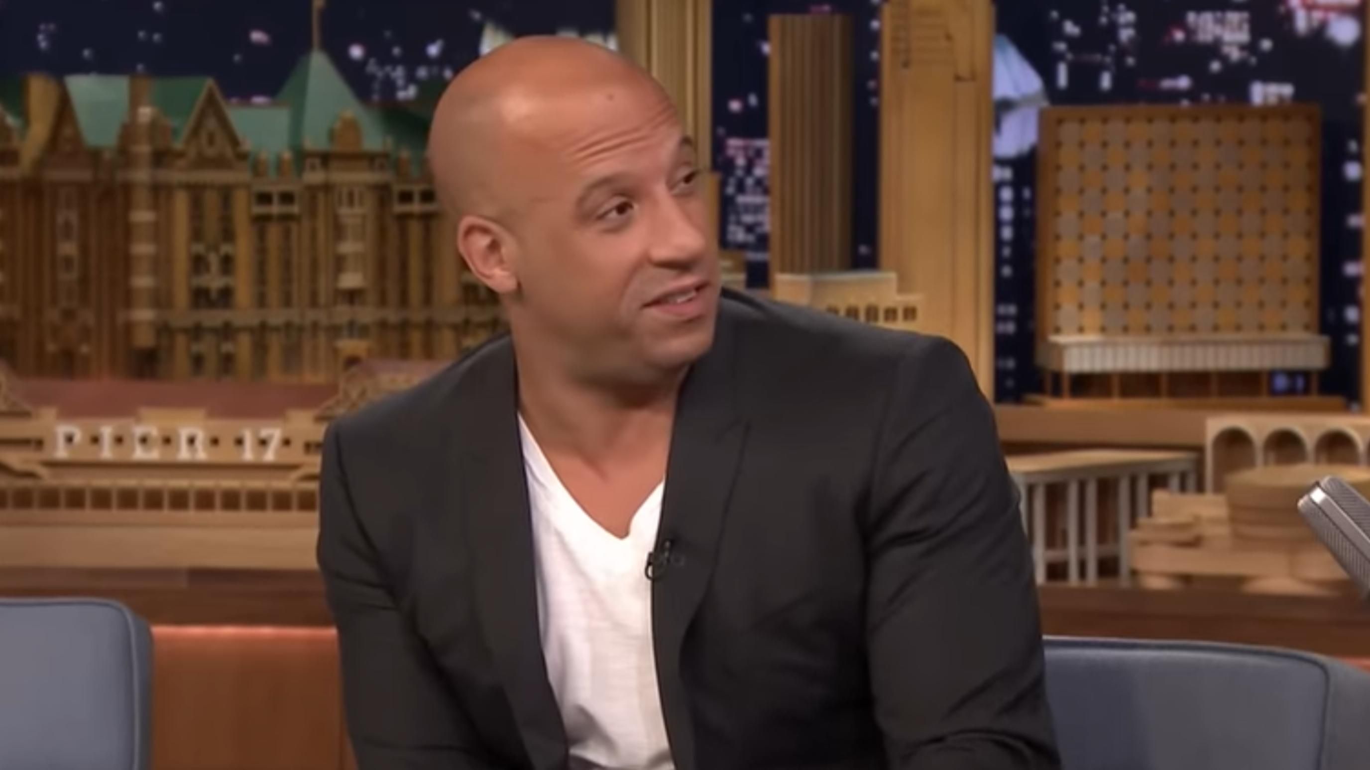 Vin Diesel | Image Source: The Tonight Show Starring Jimmy Fallon via YouTube